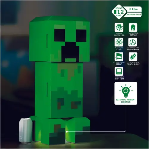 Minecraft Creeper Mini Fridge 8L (UKONIC)