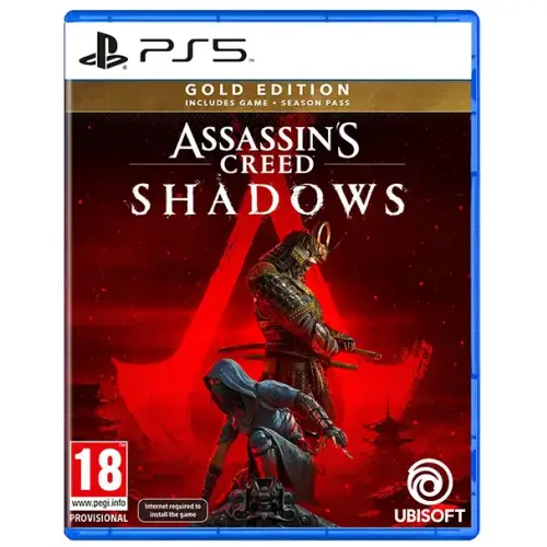 Assassin's Creed Shadows Gold PEGI Cover PS5